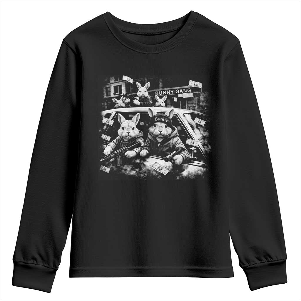 Funny Bunny Gang Youth Sweatshirt Vintage Rabbit Meme