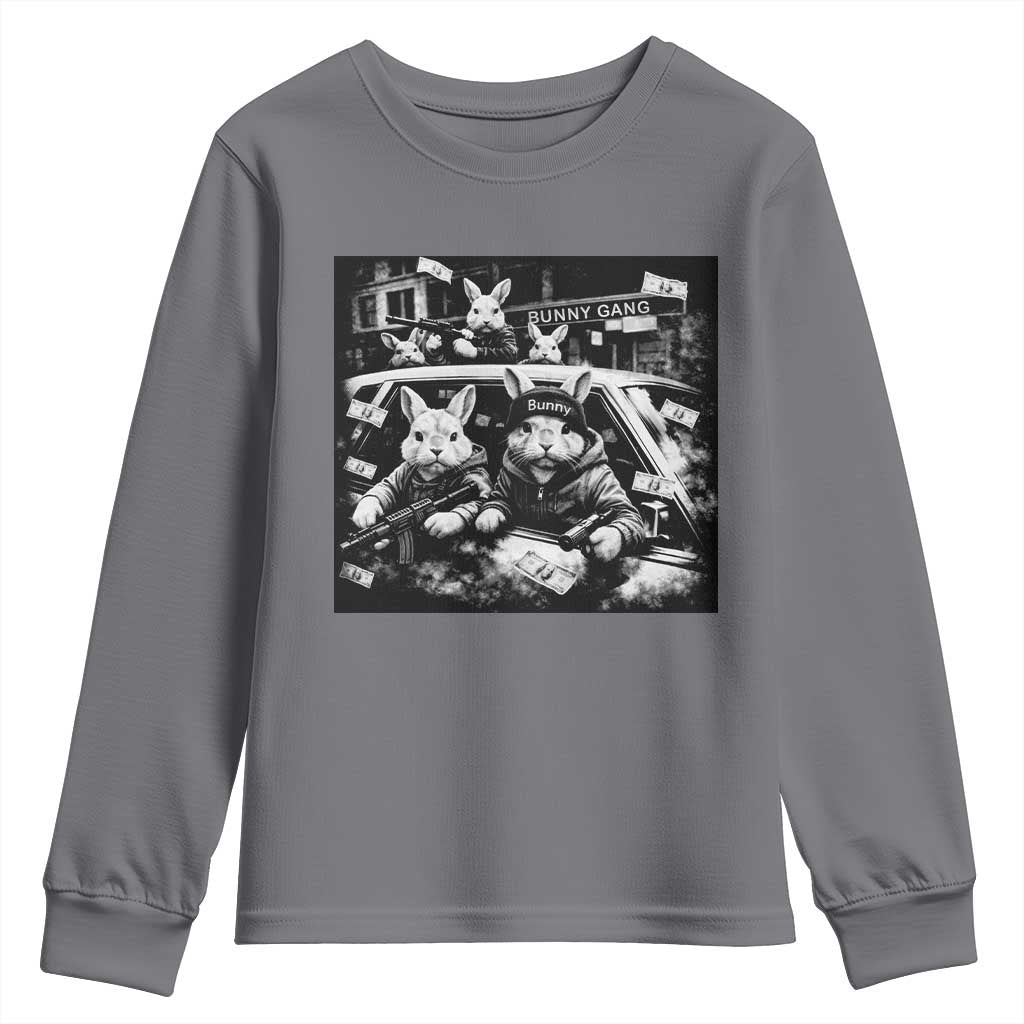 Funny Bunny Gang Youth Sweatshirt Vintage Rabbit Meme