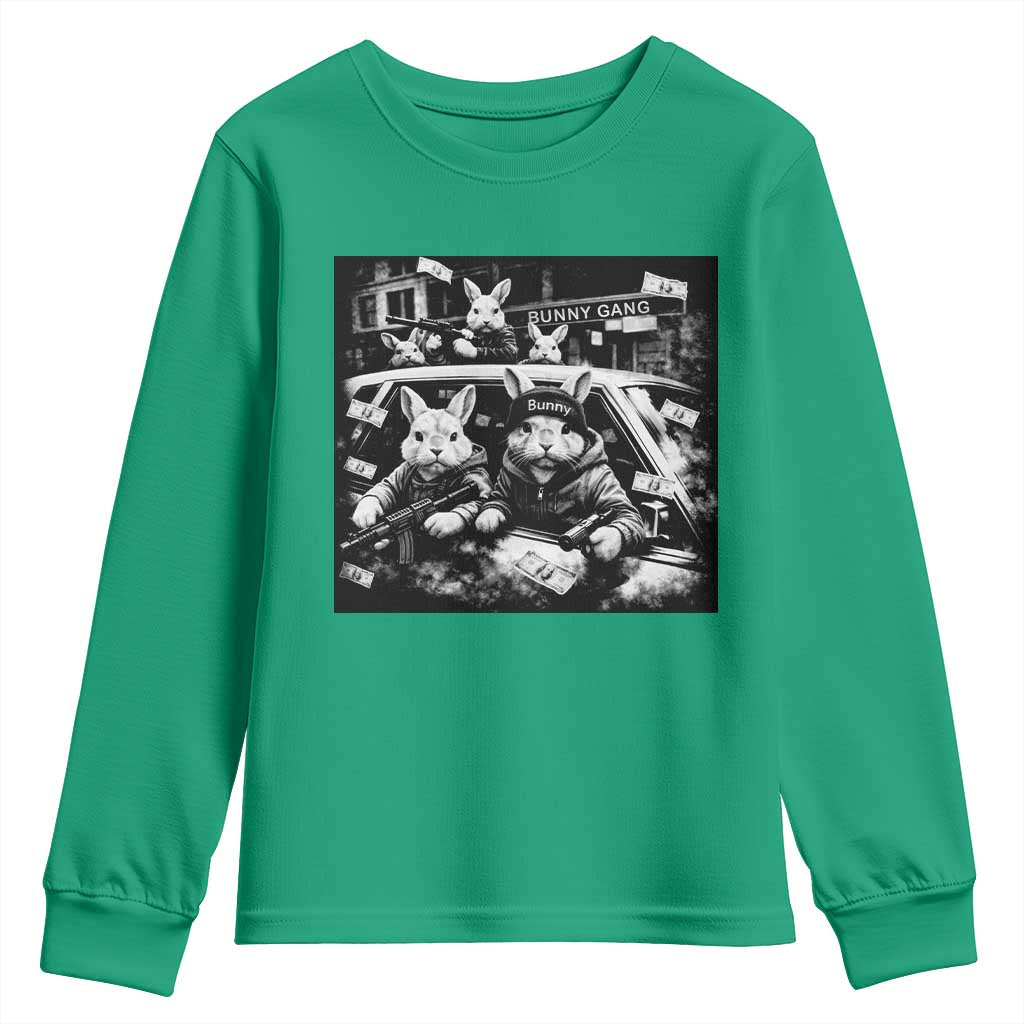 Funny Bunny Gang Youth Sweatshirt Vintage Rabbit Meme