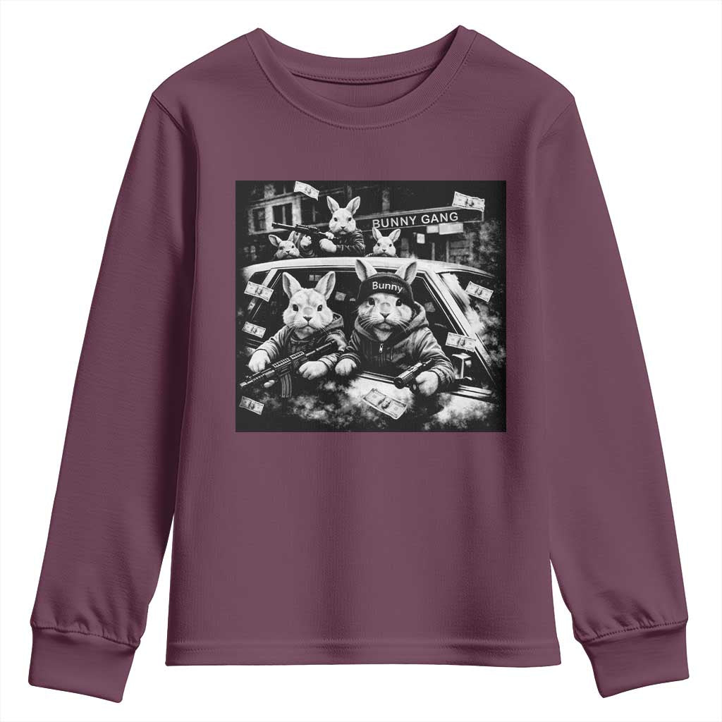 Funny Bunny Gang Youth Sweatshirt Vintage Rabbit Meme