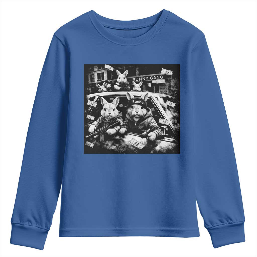 Funny Bunny Gang Youth Sweatshirt Vintage Rabbit Meme