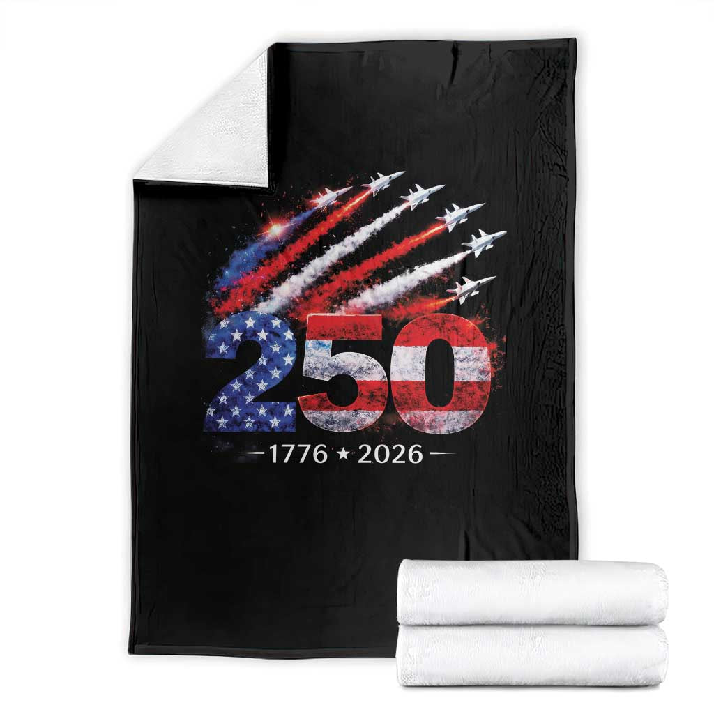 250th Anniversary USA Throw Blanket Patriotic 250 Years American 4th July 1776 2026