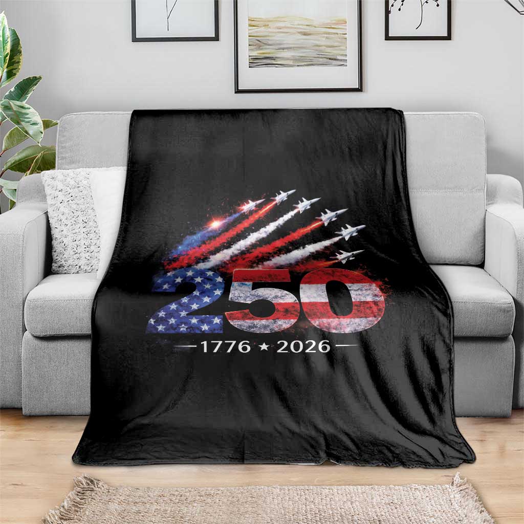 250th Anniversary USA Throw Blanket Patriotic 250 Years American 4th July 1776 2026
