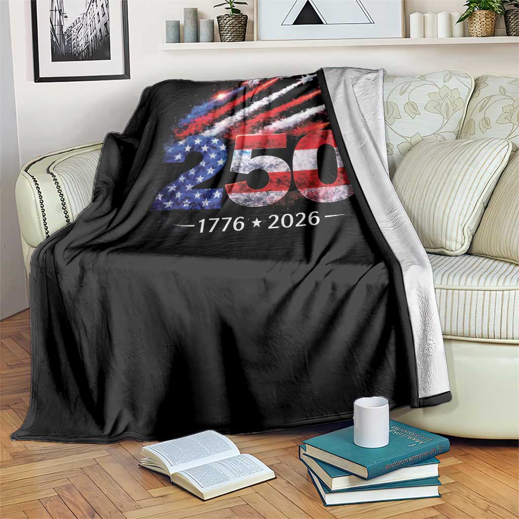 250th Anniversary USA Throw Blanket Patriotic 250 Years American 4th July 1776 2026