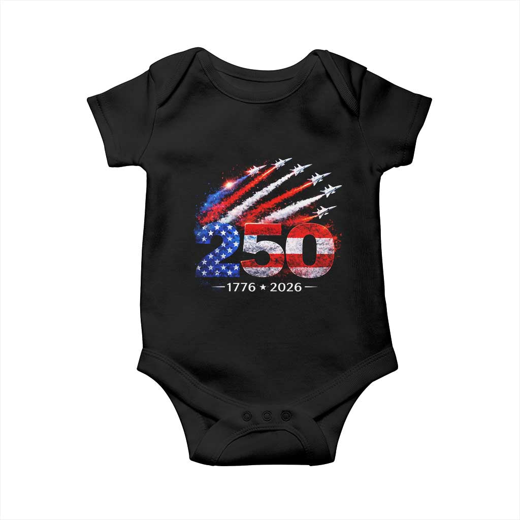 250th Anniversary USA Baby Onesie Patriotic 250 Years American 4th July 1776 2026