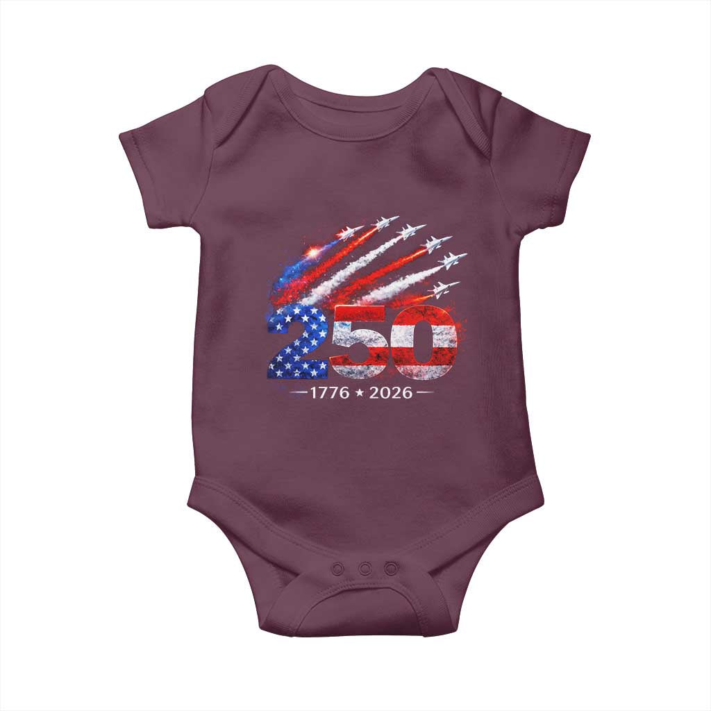 250th Anniversary USA Baby Onesie Patriotic 250 Years American 4th July 1776 2026