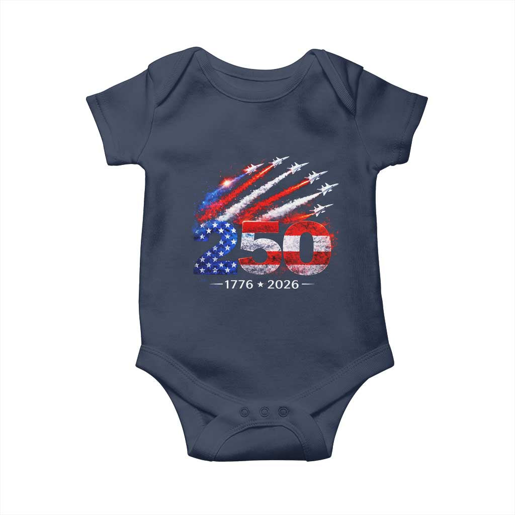 250th Anniversary USA Baby Onesie Patriotic 250 Years American 4th July 1776 2026