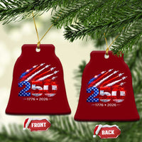 250th Anniversary USA Ceramic Ornament Patriotic 250 Years American 4th July 1776 2026