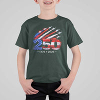 250th Anniversary USA T Shirt For Kid Patriotic 250 Years American 4th July 1776 2026
