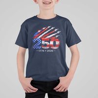 250th Anniversary USA T Shirt For Kid Patriotic 250 Years American 4th July 1776 2026