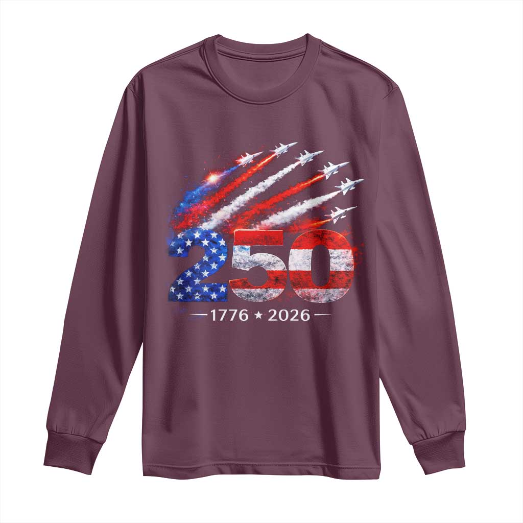 250th Anniversary USA Long Sleeve Shirt Patriotic 250 Years American 4th July 1776 2026