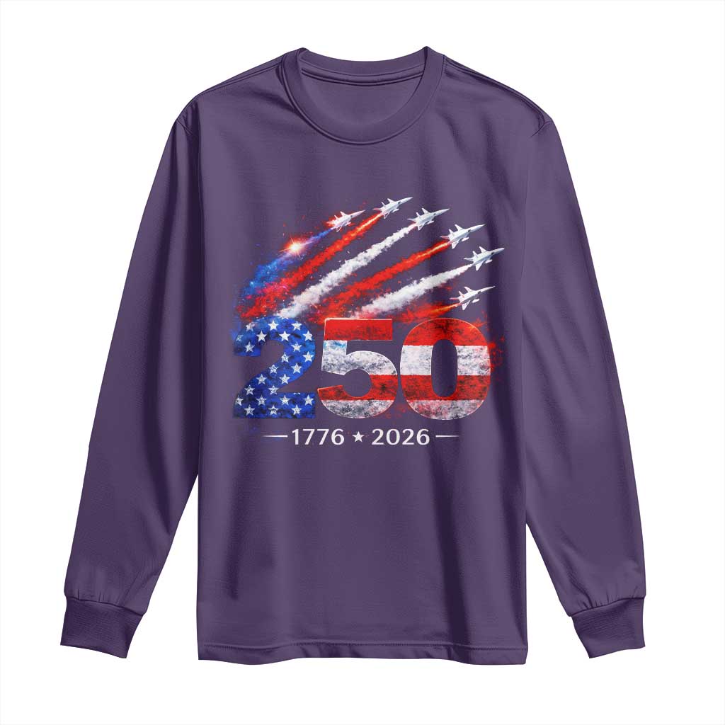 250th Anniversary USA Long Sleeve Shirt Patriotic 250 Years American 4th July 1776 2026