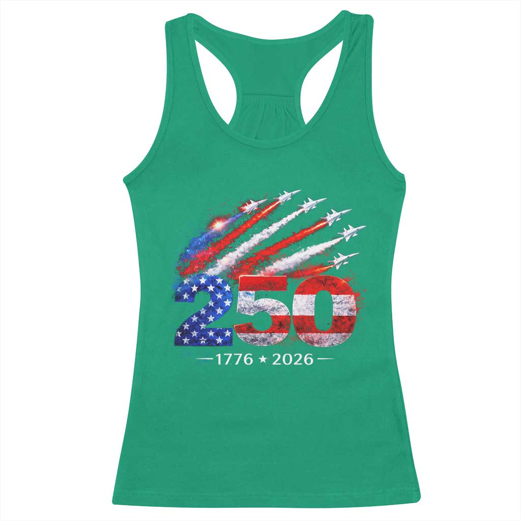 250th Anniversary USA Racerback Tank Top Patriotic 250 Years American 4th July 1776 2026