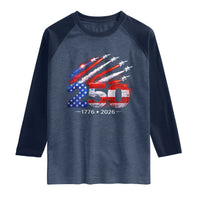 250th Anniversary USA Raglan Shirt Patriotic 250 Years American 4th July 1776 2026