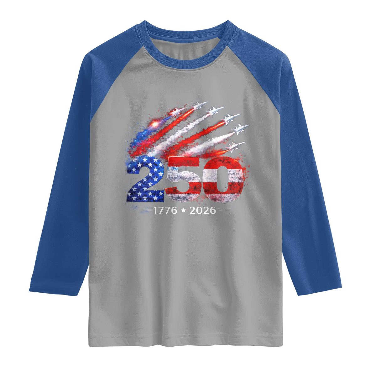 250th Anniversary USA Raglan Shirt Patriotic 250 Years American 4th July 1776 2026