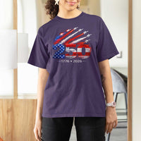 250th Anniversary USA T Shirt For Women Patriotic 250 Years American 4th July 1776 2026