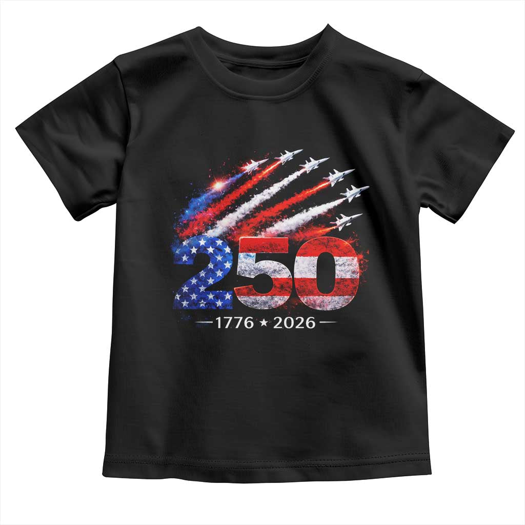 250th Anniversary USA Toddler T Shirt Patriotic 250 Years American 4th July 1776 2026