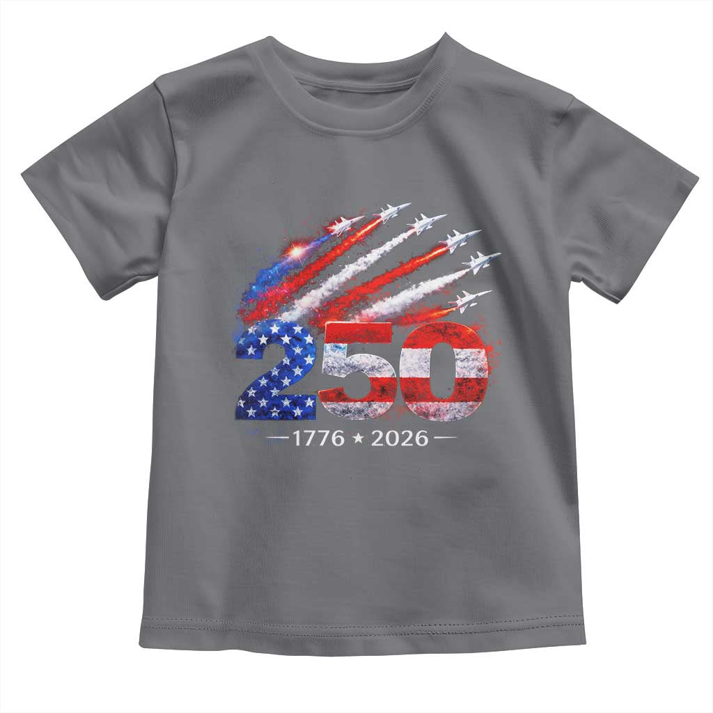 250th Anniversary USA Toddler T Shirt Patriotic 250 Years American 4th July 1776 2026