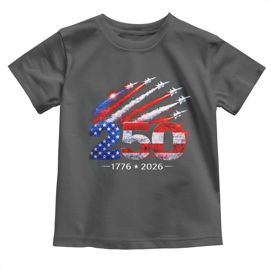 250th Anniversary USA Toddler T Shirt Patriotic 250 Years American 4th July 1776 2026