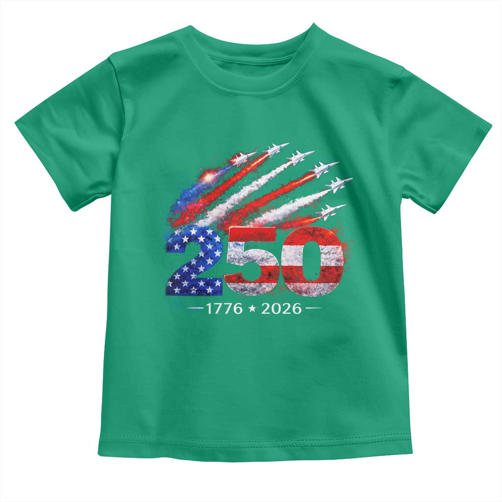 250th Anniversary USA Toddler T Shirt Patriotic 250 Years American 4th July 1776 2026