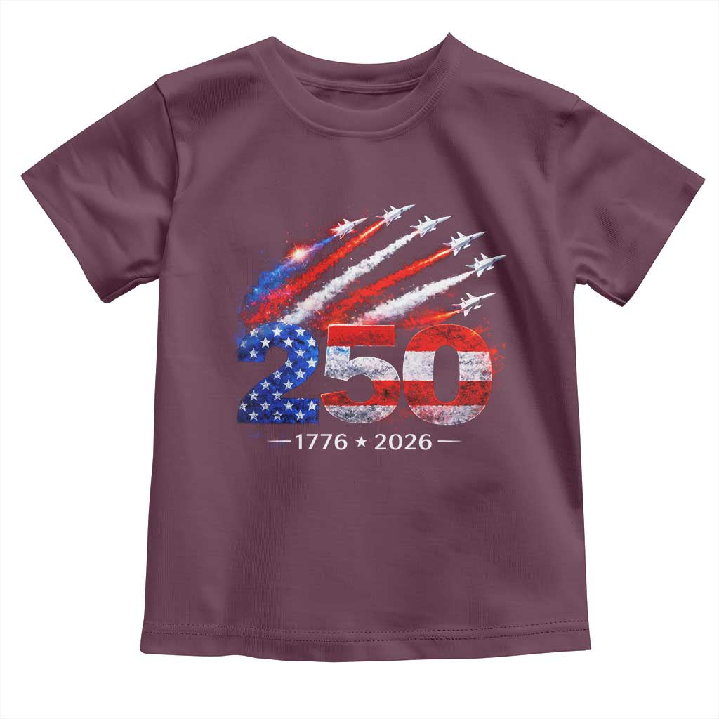 250th Anniversary USA Toddler T Shirt Patriotic 250 Years American 4th July 1776 2026