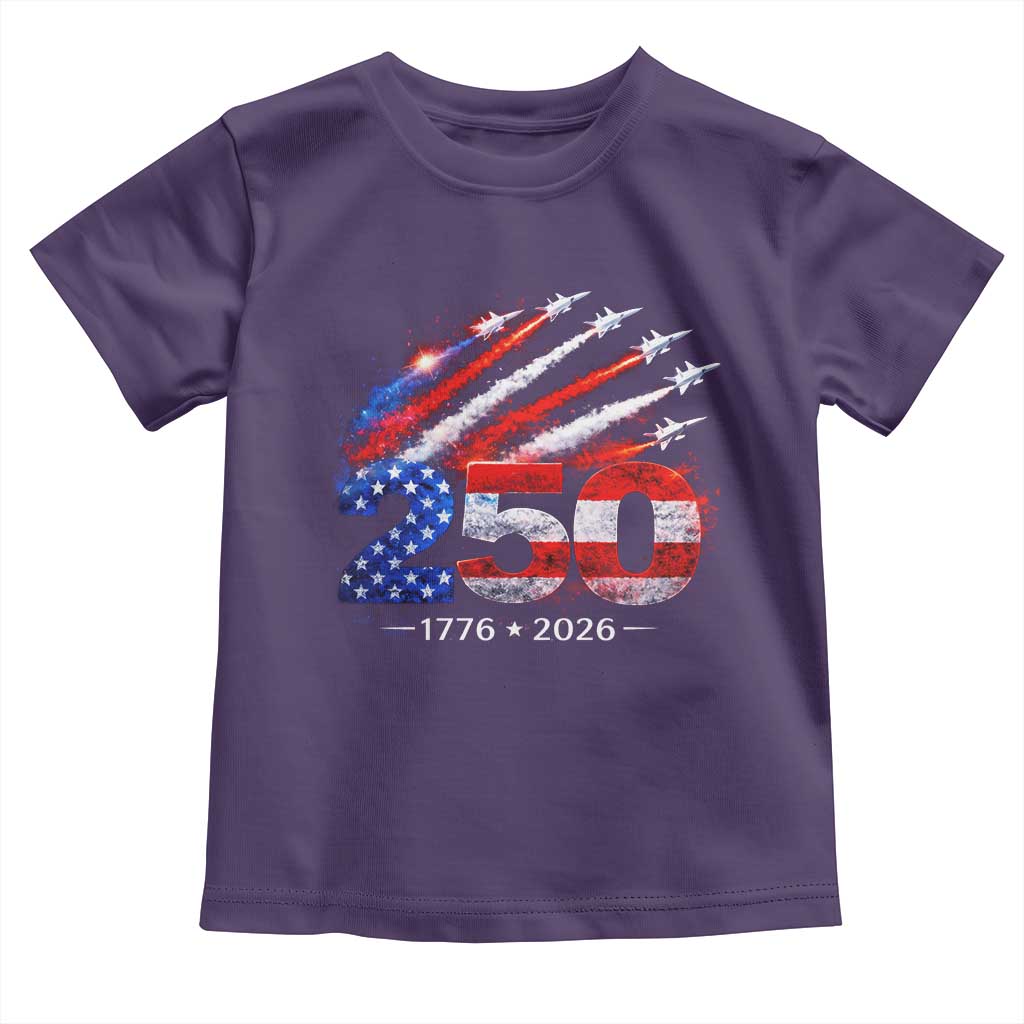 250th Anniversary USA Toddler T Shirt Patriotic 250 Years American 4th July 1776 2026