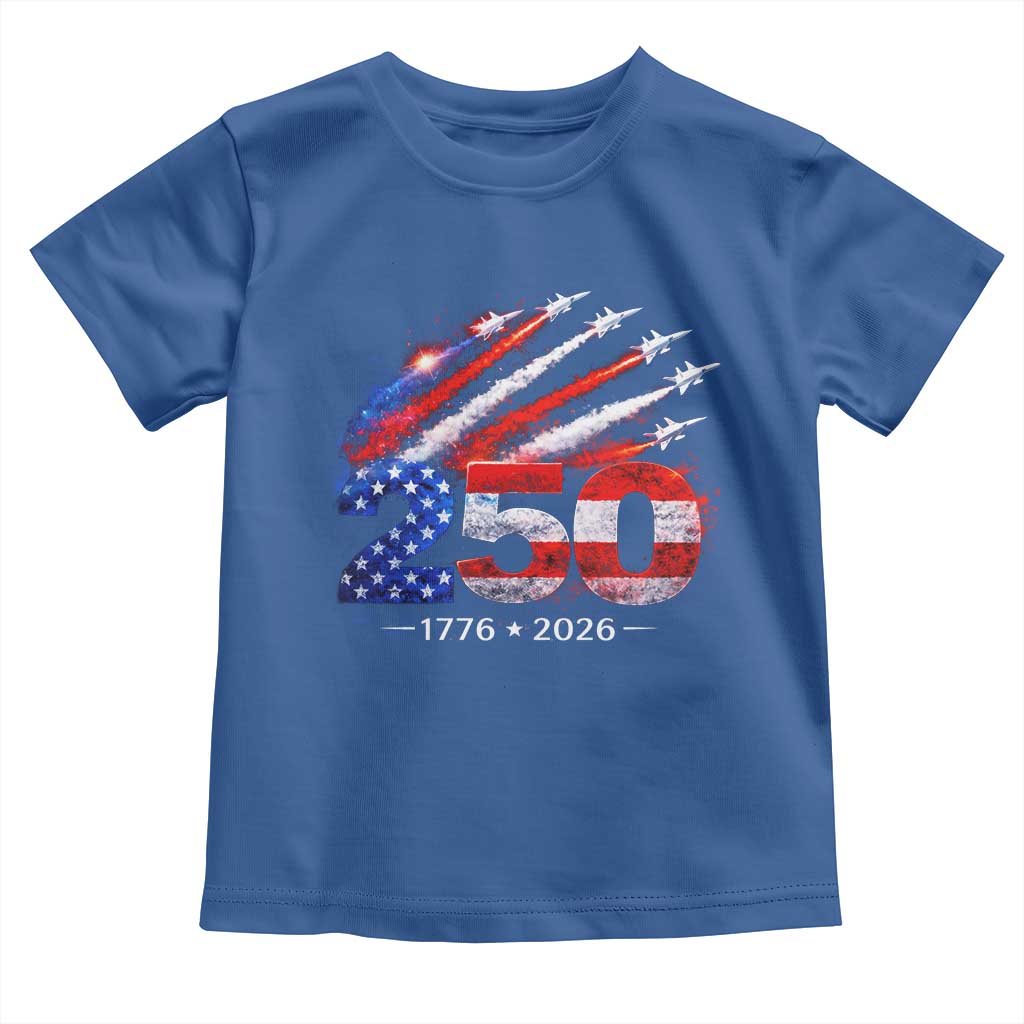 250th Anniversary USA Toddler T Shirt Patriotic 250 Years American 4th July 1776 2026