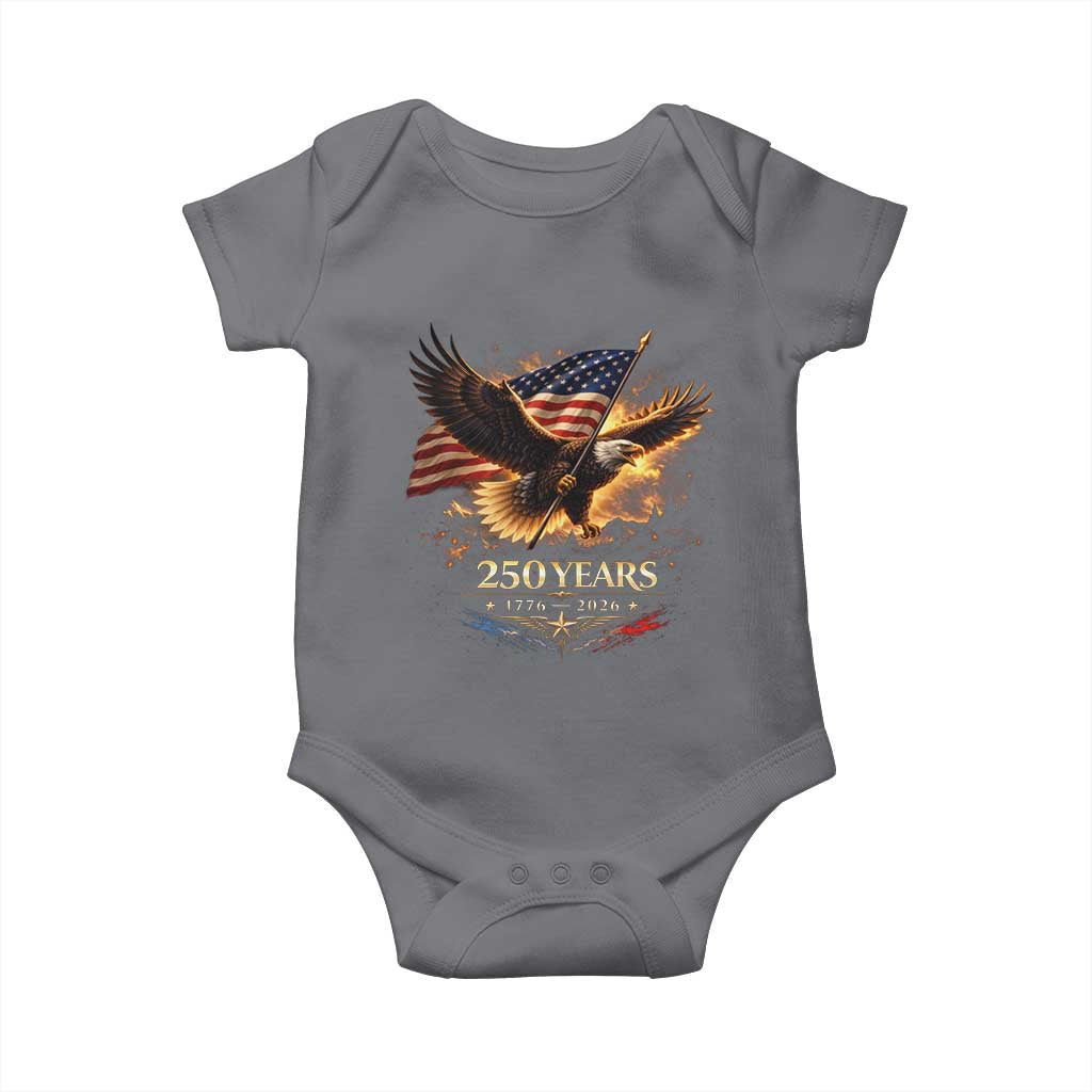 Eagle 250 Anniversary Usa Baby Onesie 1776 2026 Patriotic 4th Of July 250 Year American Flag