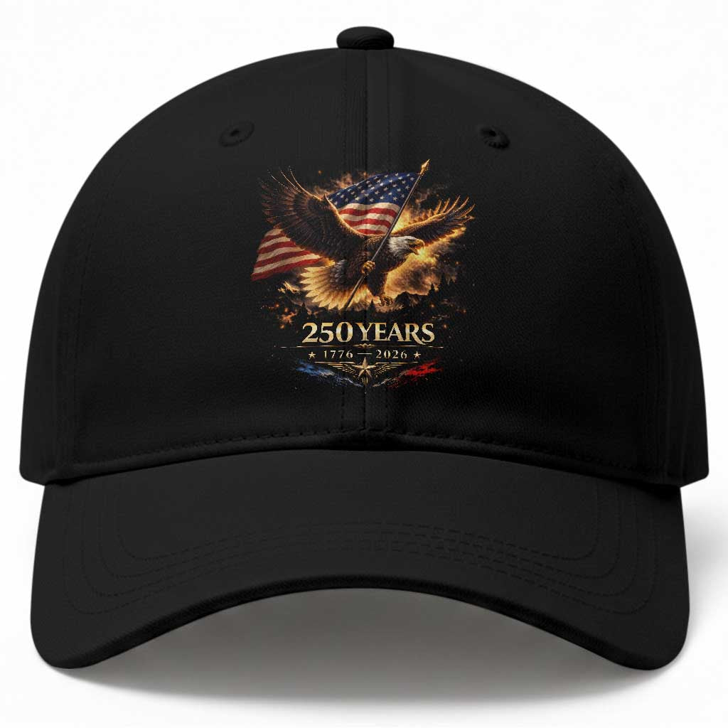 Eagle 250 Anniversary Usa Baseball Cap 1776 2026 Patriotic 4th Of July 250 Year American Flag