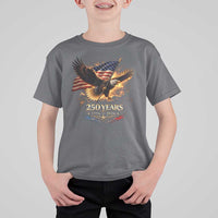 Eagle 250 Anniversary Usa T Shirt For Kid 1776 2026 Patriotic 4th Of July 250 Year American Flag