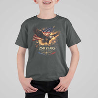 Eagle 250 Anniversary Usa T Shirt For Kid 1776 2026 Patriotic 4th Of July 250 Year American Flag
