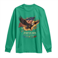 Eagle 250 Anniversary Usa Long Sleeve Shirt 1776 2026 Patriotic 4th Of July 250 Year American Flag
