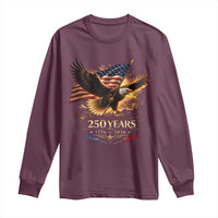 Eagle 250 Anniversary Usa Long Sleeve Shirt 1776 2026 Patriotic 4th Of July 250 Year American Flag