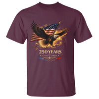 Eagle 250 Anniversary Usa T Shirt 1776 2026 Patriotic 4th Of July 250 Year American Flag