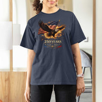 Eagle 250 Anniversary Usa T Shirt For Women 1776 2026 Patriotic 4th Of July 250 Year American Flag