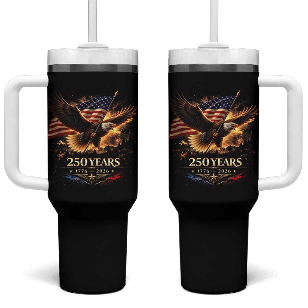 Eagle 250 Anniversary Usa Tumbler With Handle 1776 2026 Patriotic 4th Of July 250 Year American Flag
