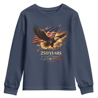 Eagle 250 Anniversary Usa Youth Sweatshirt 1776 2026 Patriotic 4th Of July 250 Year American Flag