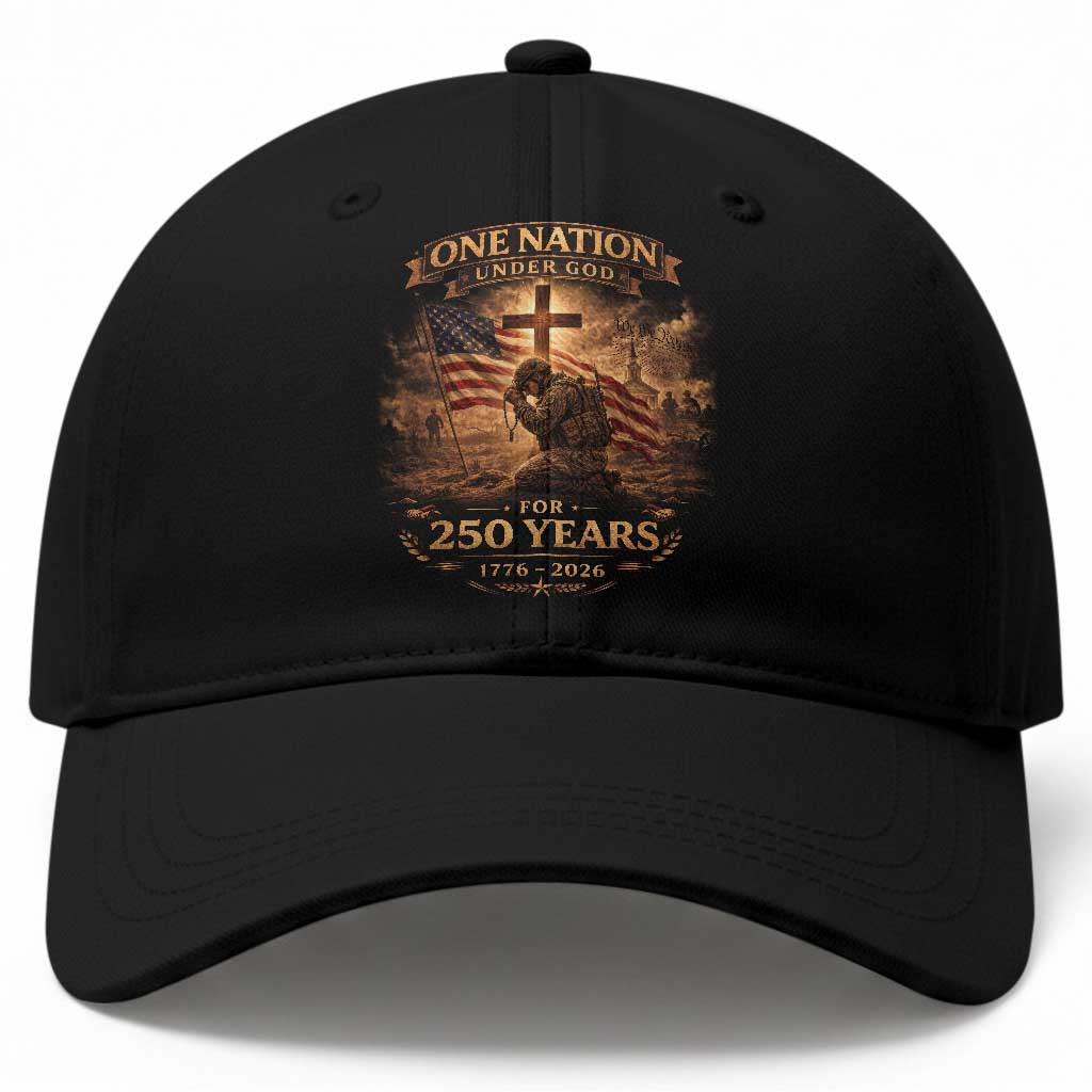 Blessings 250 Years America Baseball Cap Christian Patriotic One Nation Under God US Flag