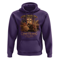 Blessings 250 Years America Hoodie Christian Patriotic One Nation Under God US Flag