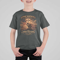 Blessings 250 Years America T Shirt For Kid Christian Patriotic One Nation Under God US Flag