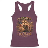 Blessings 250 Years America Racerback Tank Top Christian Patriotic One Nation Under God US Flag