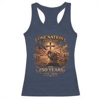 Blessings 250 Years America Racerback Tank Top Christian Patriotic One Nation Under God US Flag