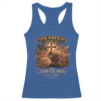Blessings 250 Years America Racerback Tank Top Christian Patriotic One Nation Under God US Flag