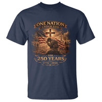 Blessings 250 Years America T Shirt Christian Patriotic One Nation Under God US Flag