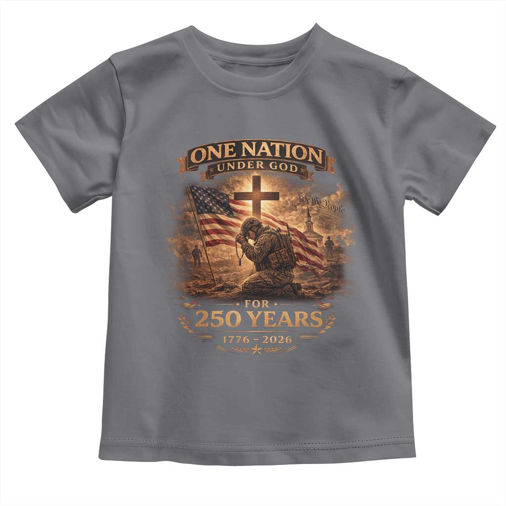 Blessings 250 Years America Toddler T Shirt Christian Patriotic One Nation Under God US Flag