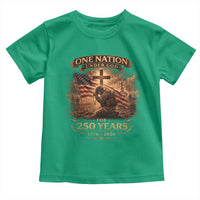 Blessings 250 Years America Toddler T Shirt Christian Patriotic One Nation Under God US Flag