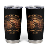 Blessings 250 Years America Tumbler Cup Christian Patriotic One Nation Under God US Flag