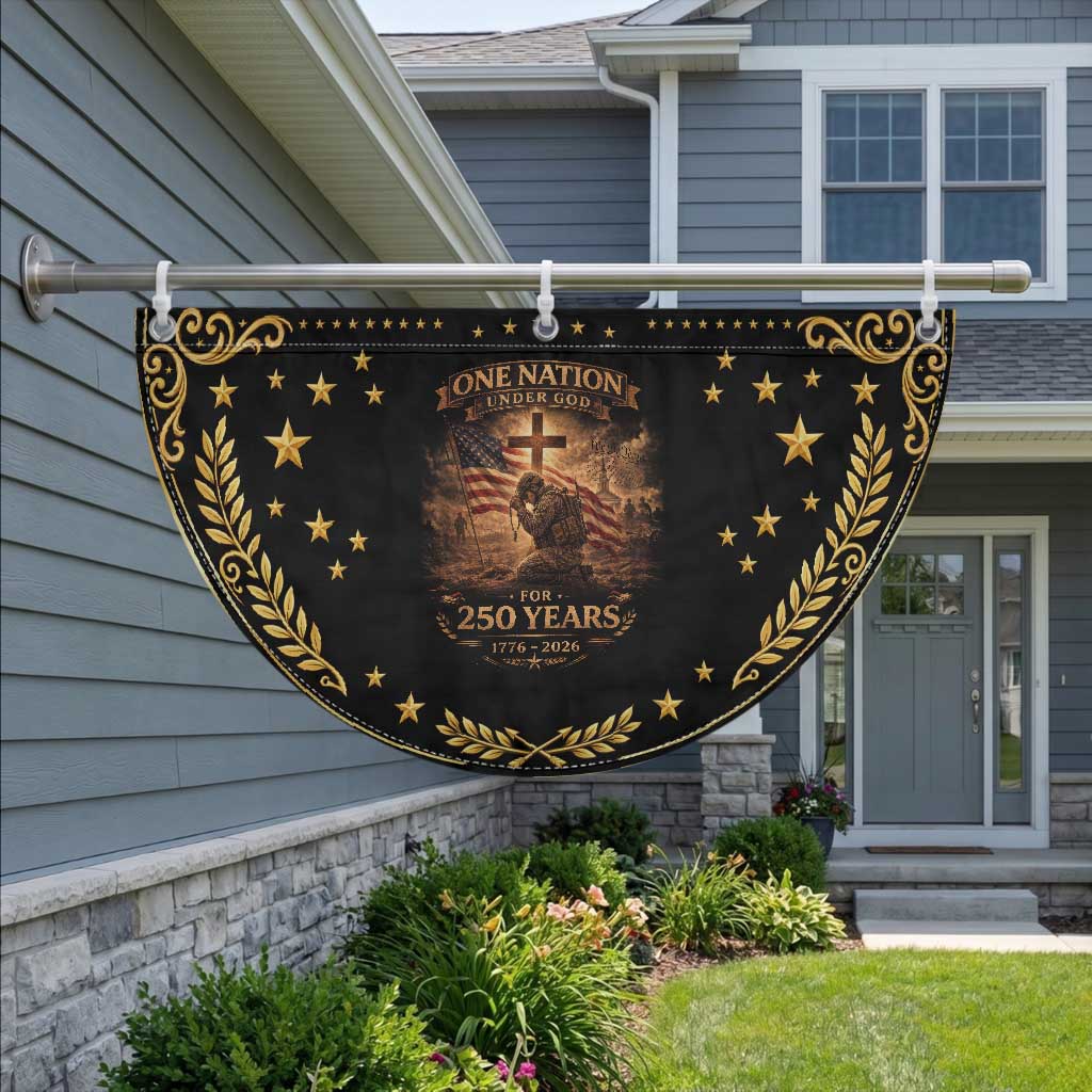Blessings 250 Years America Patriotic Fan Flag Christian One Nation Under God US Flag