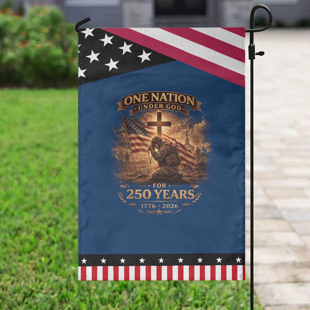 Blessings 250 Years America Garden Flag Christian Patriotic One Nation Under God US Flag