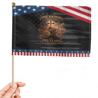 Blessings 250 Years America Patriotic Handheld Flag Christian One Nation Under God US Flag